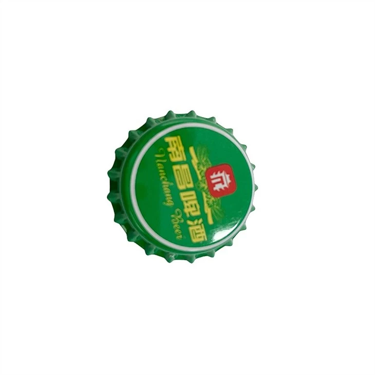 face side of metal cap for glass bottle crown